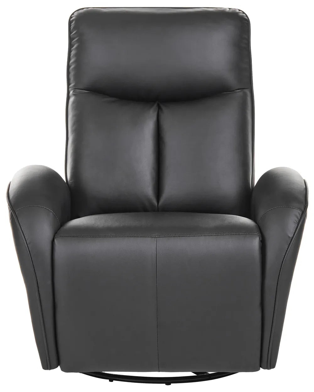 Rocking Recliner Chair Swivel Faux Leather Black Heikki