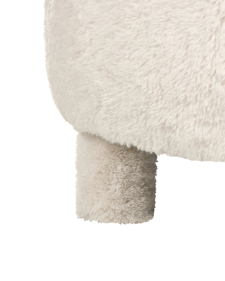 Armchair Faux Fur Light Beige Romy