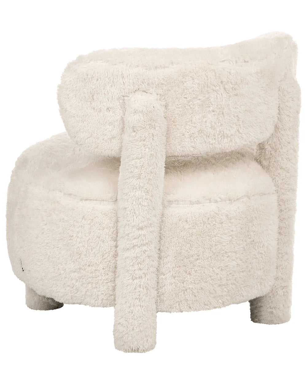 Armchair Faux Fur Light Beige Romy