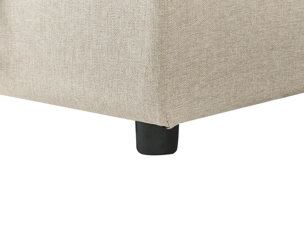 U-Shape Sofa Bed 5 Seater with Storage Fabric Beige Veronike