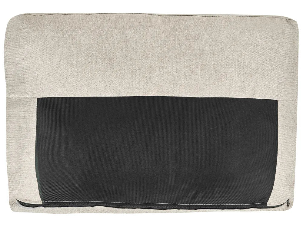 U-Shape Sofa Bed 5 Seater with Storage Fabric Beige Veronike