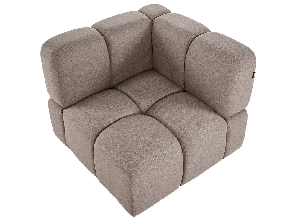 Modular Corner Sofa 4 Seater Fabric Taupe Right Hand Norcross