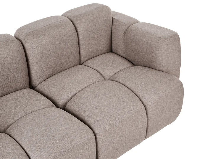 Modular Corner Sofa 4 Seater Fabric Taupe Right Hand Norcross