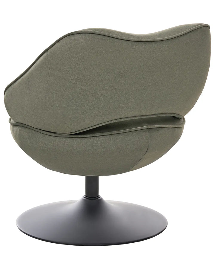 Swivel Armchair Velvet Dark Green Mikhajlo