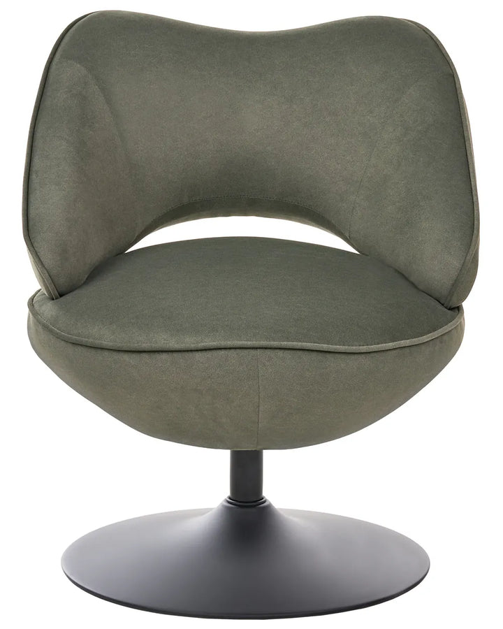 Swivel Armchair Velvet Dark Green Mikhajlo