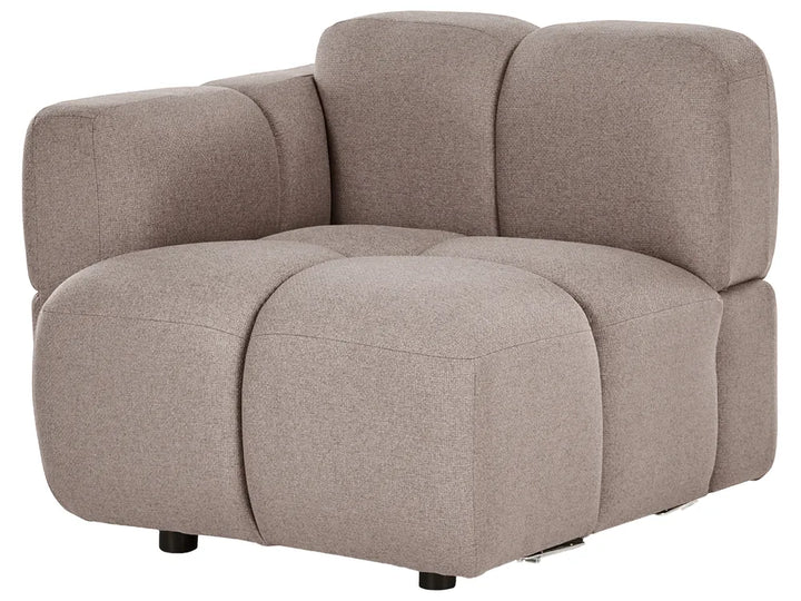 Modular Corner Sofa 4 Seater Fabric Taupe Left Hand Norcross