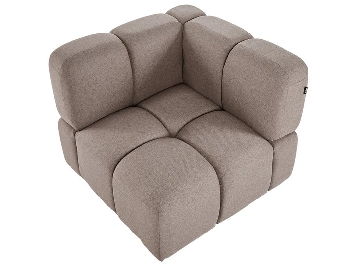 Modular Corner Sofa 4 Seater Fabric Taupe Left Hand Norcross