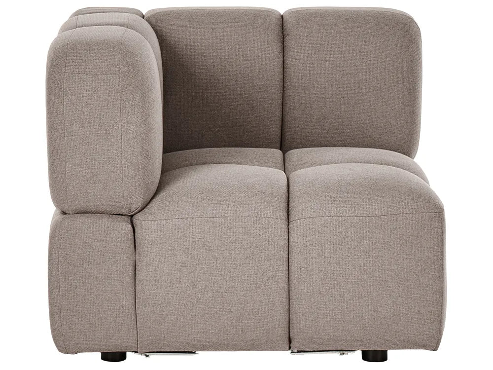 Modular Corner Sofa 4 Seater Fabric Taupe Left Hand Norcross