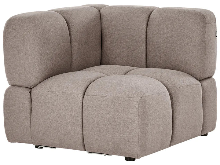 Modular Corner Sofa 4 Seater Fabric Taupe Left Hand Norcross