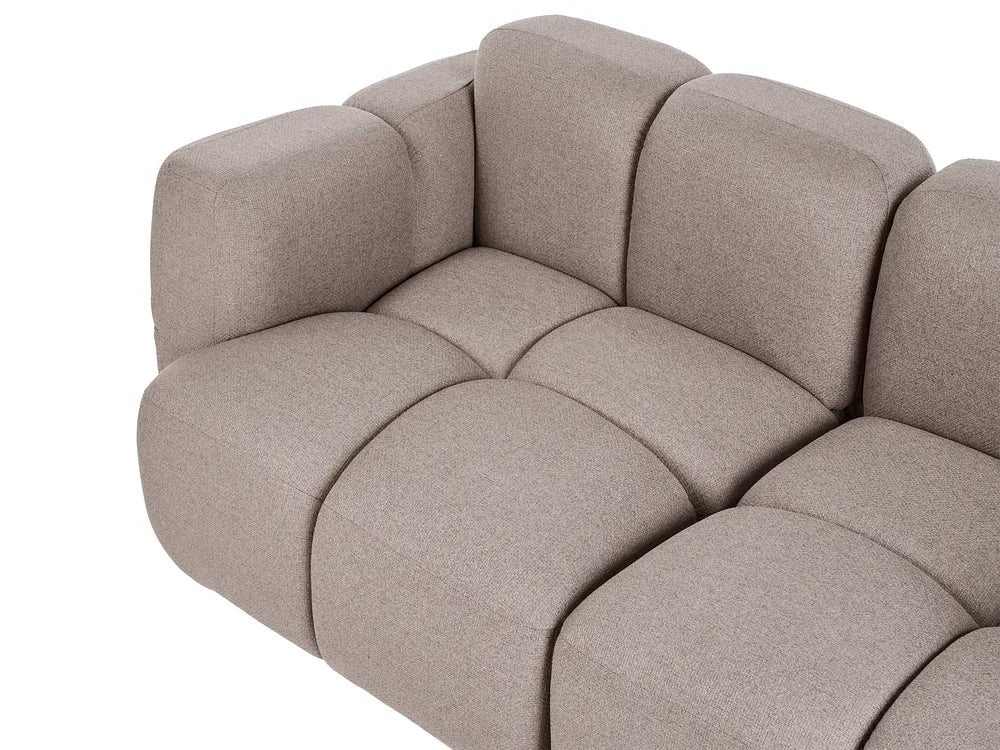 Modular Corner Sofa 4 Seater Fabric Taupe Left Hand Norcross
