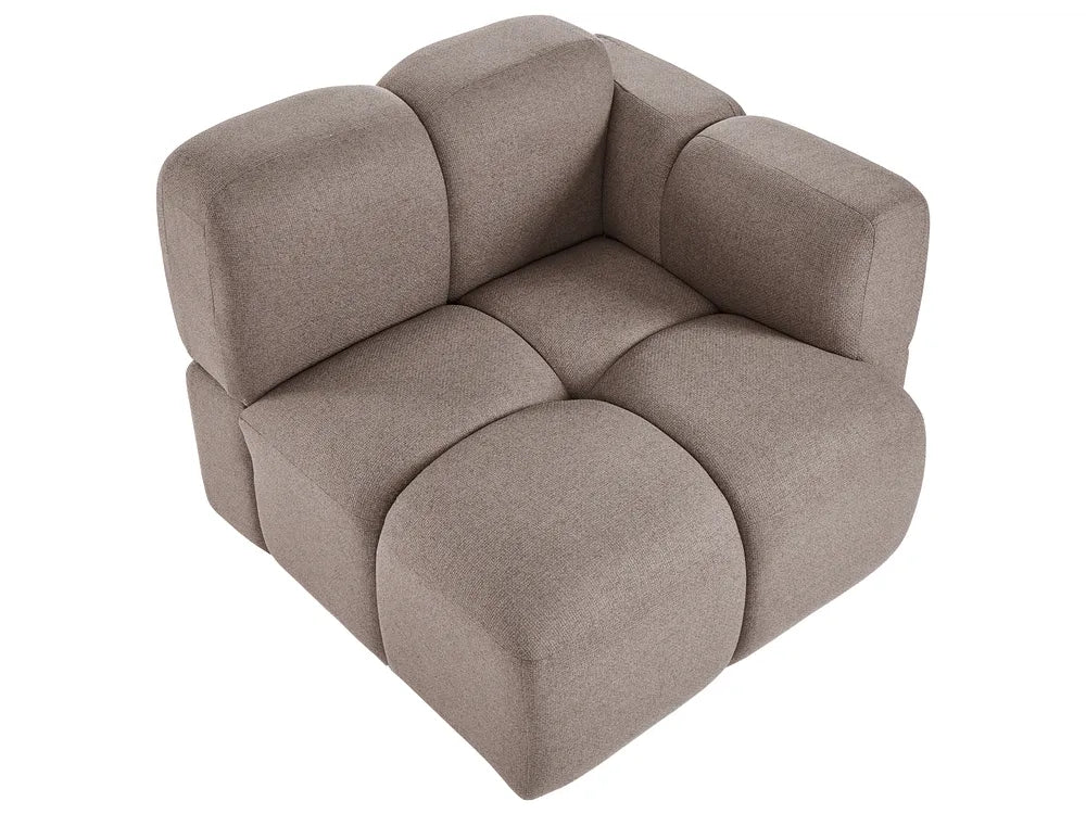 Modular Corner Sofa 4 Seater Fabric Taupe Left Hand Norcross