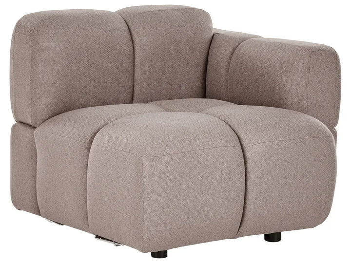 Modular Corner Sofa 4 Seater Fabric Taupe Left Hand Norcross