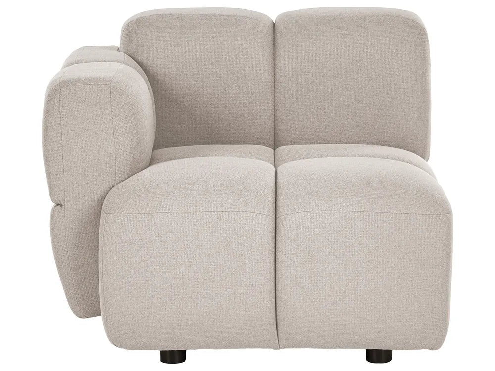 Modular Corner Sofa 4 Seater Fabric Beige Right Hand Norcross