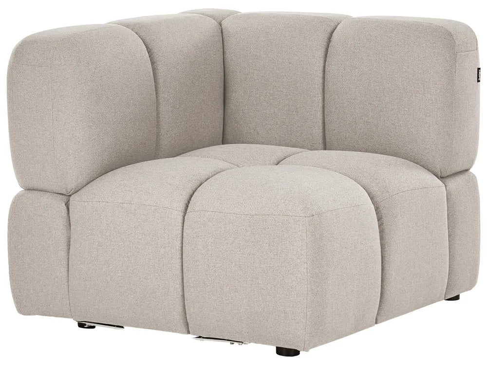Modular Corner Sofa 4 Seater Fabric Beige Right Hand Norcross