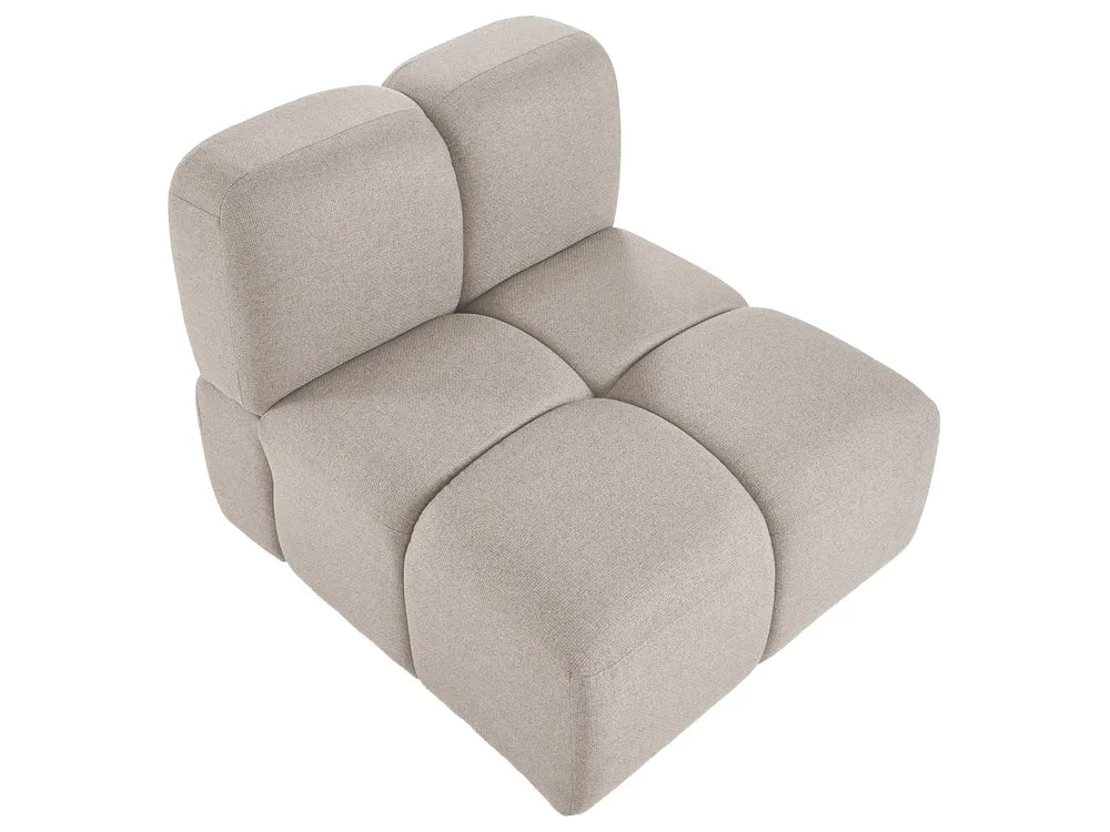 Modular Corner Sofa 4 Seater Fabric Beige Right Hand Norcross