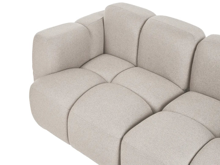 Modular Corner Sofa 4 Seater Fabric Beige Left Hand Norcross