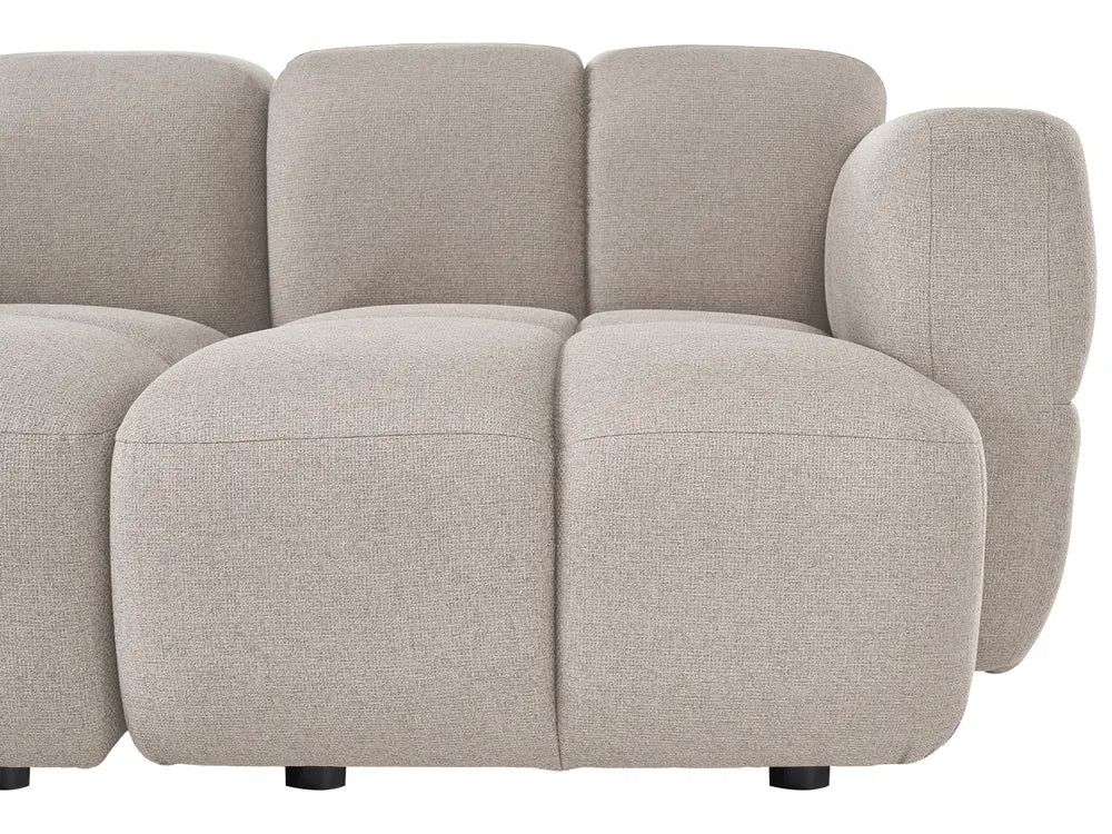 Modular Corner Sofa 4 Seater Fabric Beige Right Hand Norcross