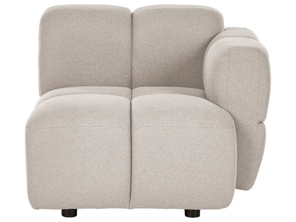 Modular Corner Sofa 4 Seater Fabric Beige Right Hand Norcross
