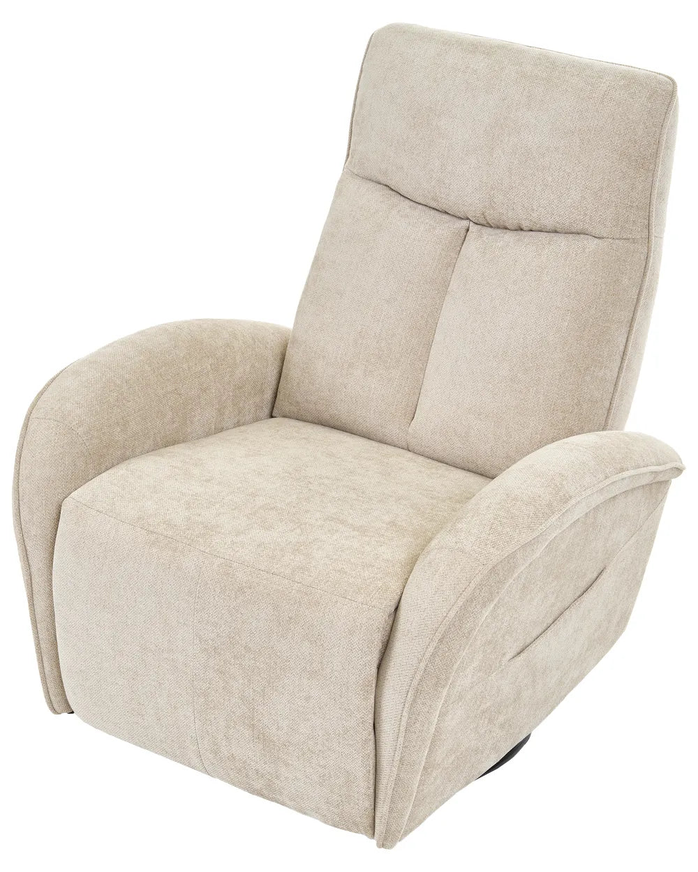Rocking Recliner Chair Swivel Fabric Light Beige Heikki