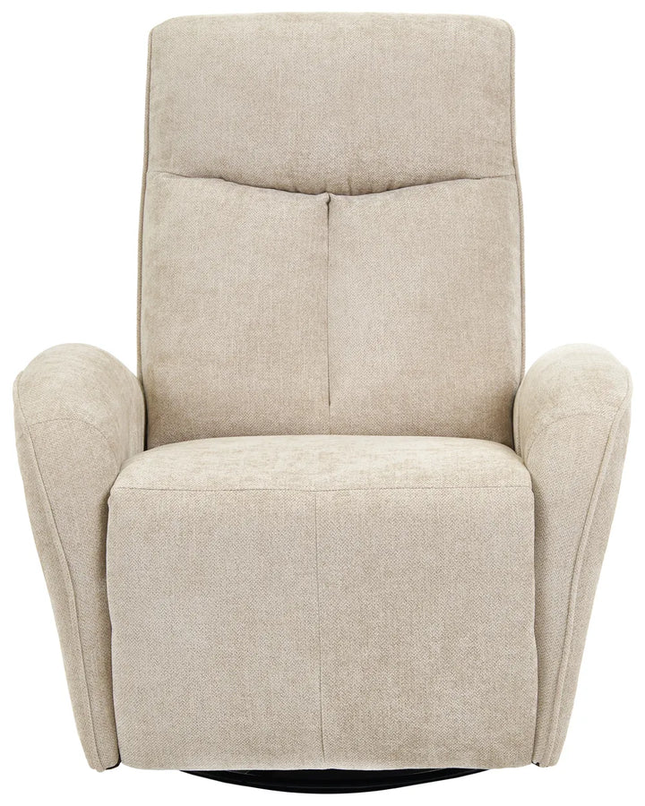 Rocking Recliner Chair Swivel Fabric Light Beige Heikki