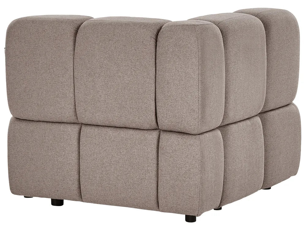 Modular U-Shape Sofa 8 Seater Fabric Taupe Norcross
