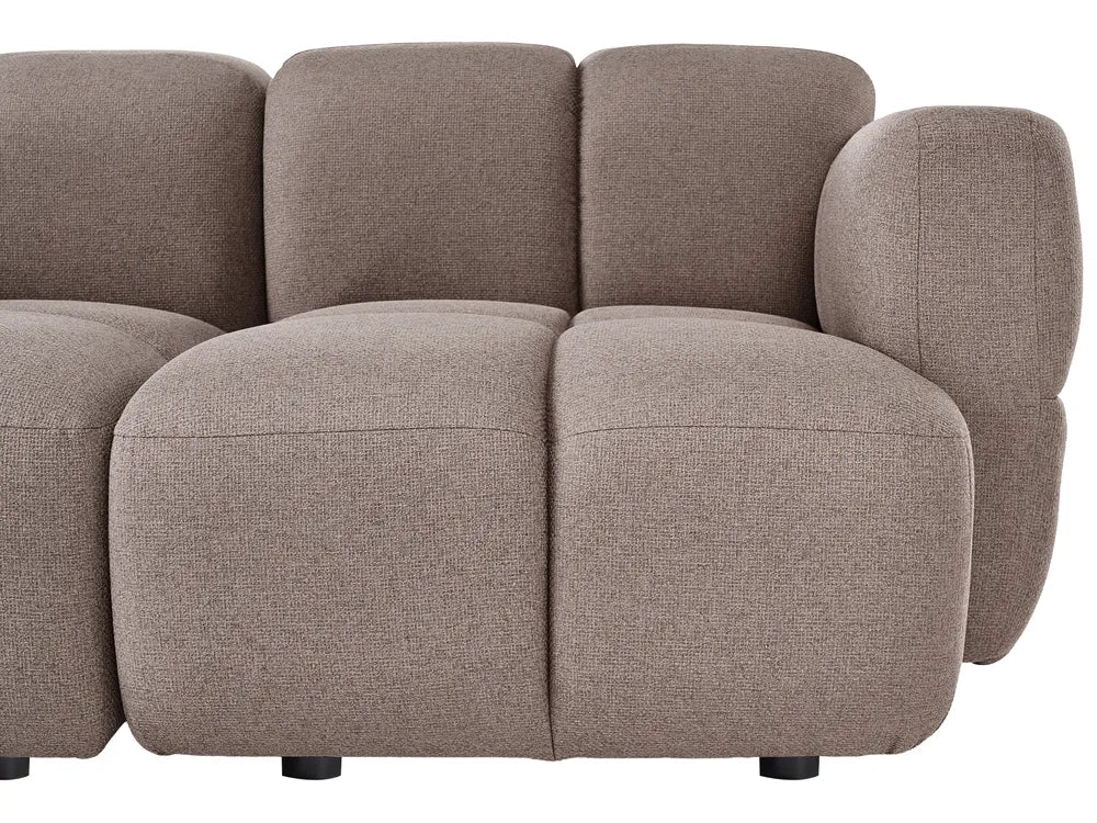 Modular U-Shape Sofa 8 Seater Fabric Taupe Norcross