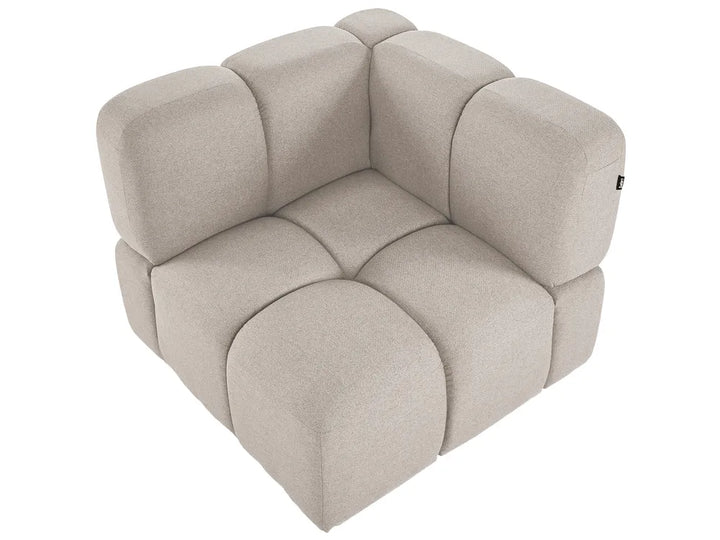 Modular U-Shape Sofa 8 Seater Fabric Beige Norcross