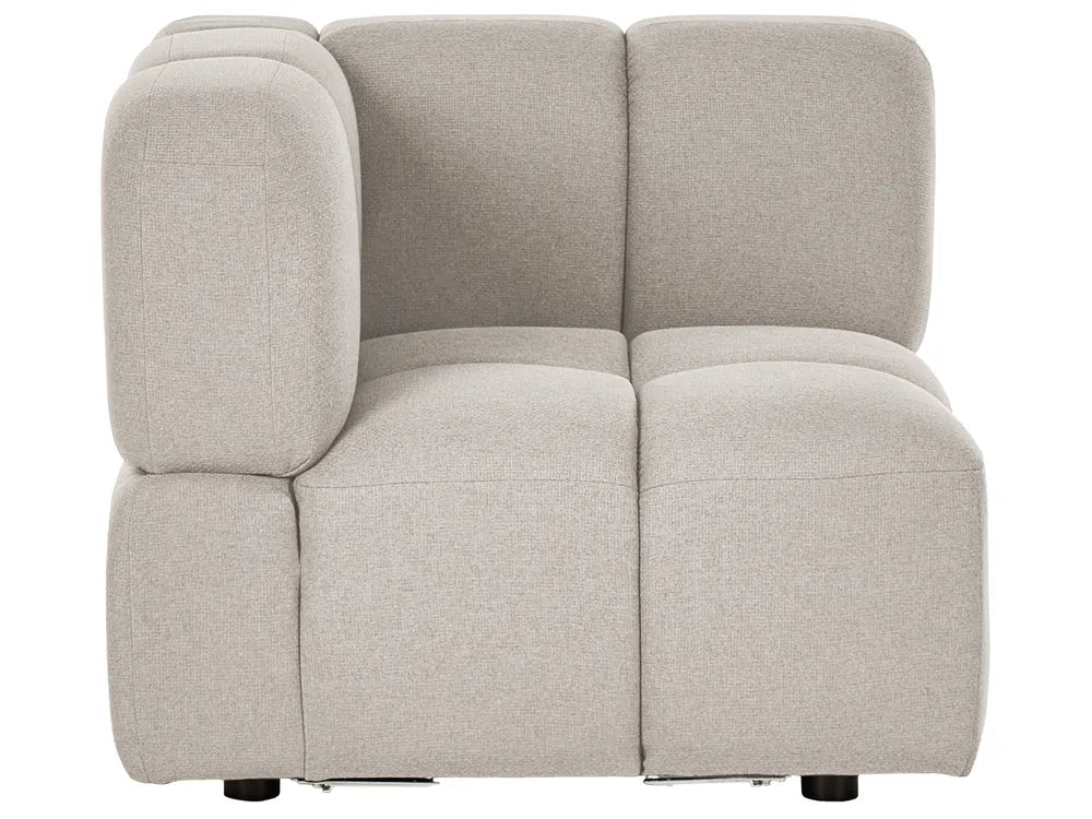 Modular U-Shape Sofa 8 Seater Fabric Beige Norcross