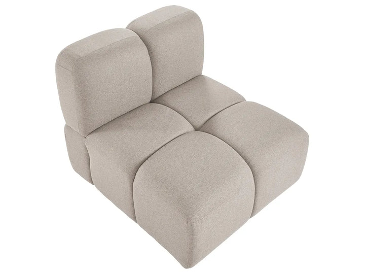 Modular U-Shape Sofa 8 Seater Fabric Beige Norcross