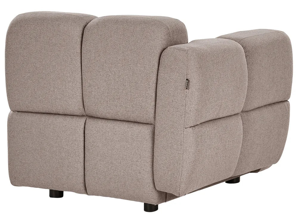Modular Sofa 3 Seater Fabric Taupe Norcross