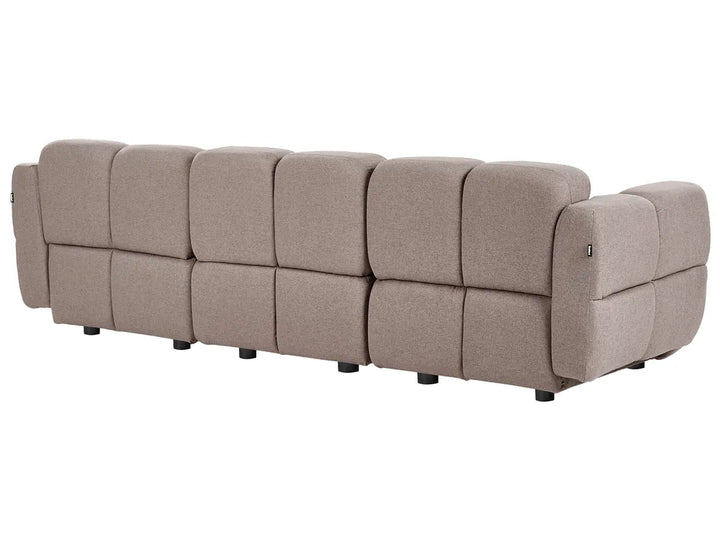 Modular Sofa 3 Seater Fabric Taupe Norcross