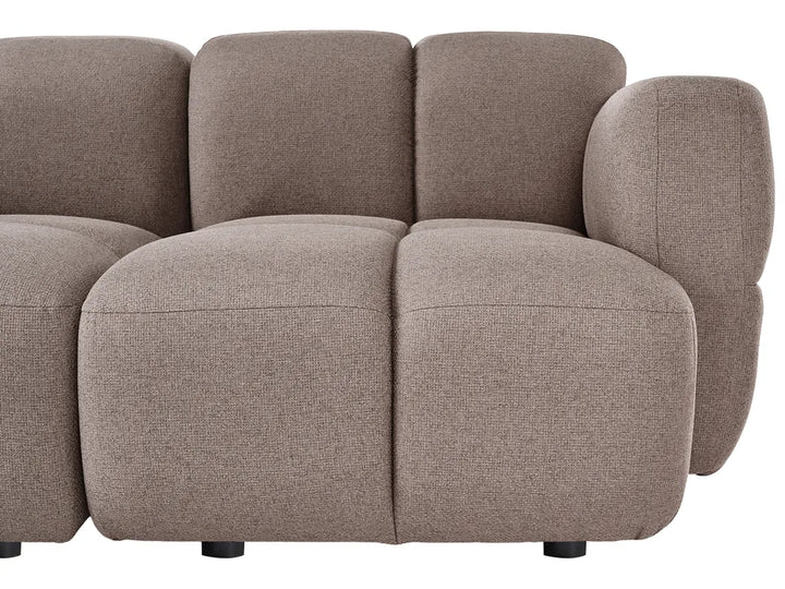 Modular Sofa 3 Seater Fabric Taupe Norcross