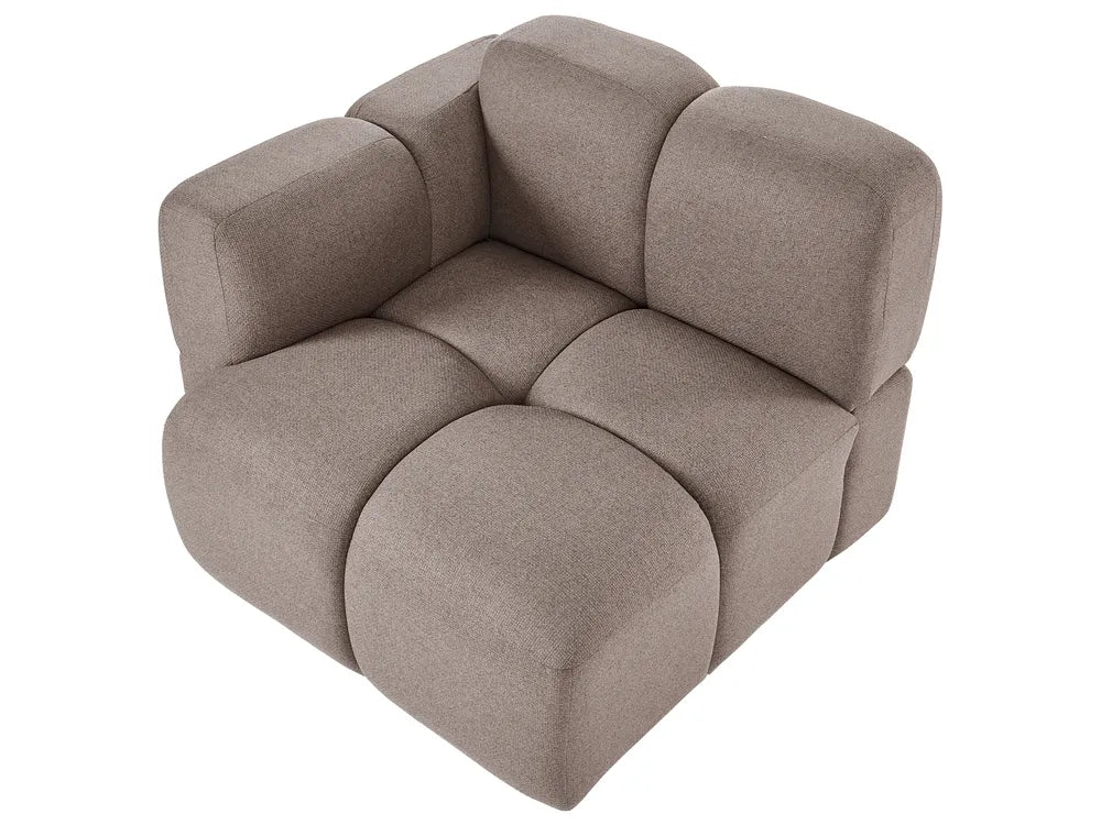 Modular Sofa 3 Seater Fabric Taupe Norcross