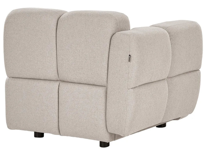 Modular Sofa 3 Seater Fabric Beige Norcross