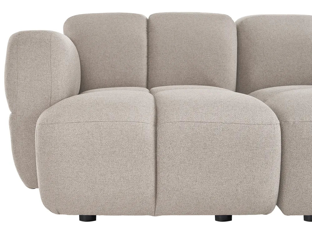 Modular Sofa 3 Seater Fabric Beige Norcross