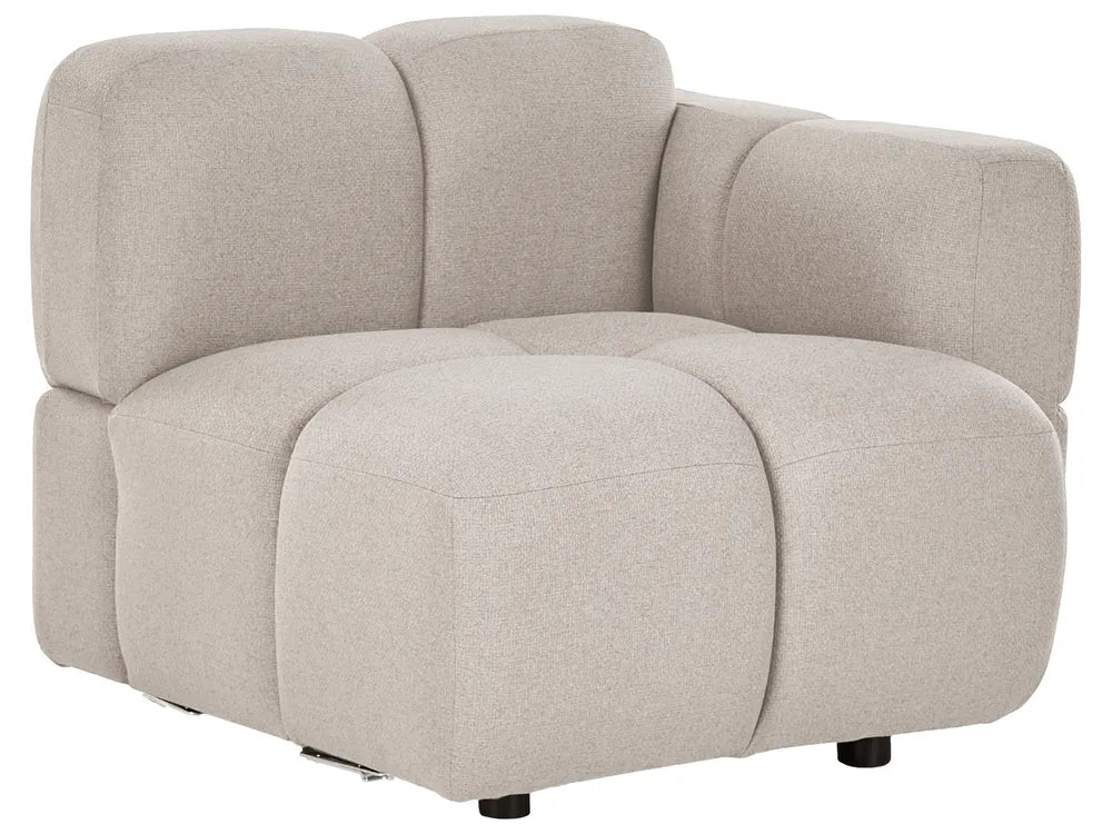 Modular Sofa 3 Seater Fabric Beige Norcross