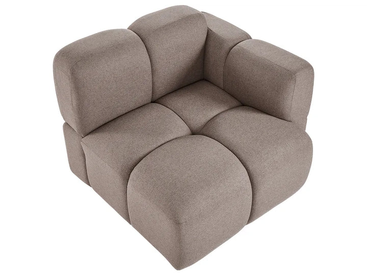 Modular Sofa 2 Seater Fabric Taupe Norcross