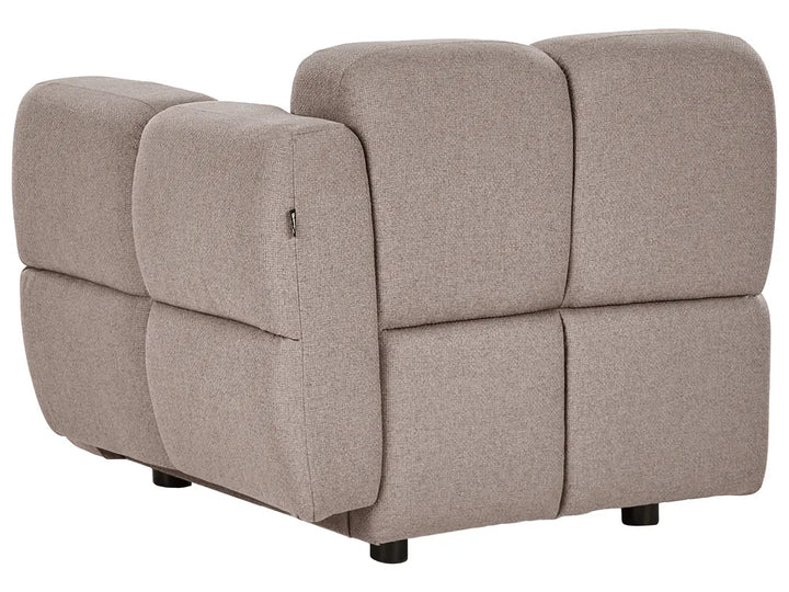 Modular Sofa 2 Seater Fabric Taupe Norcross