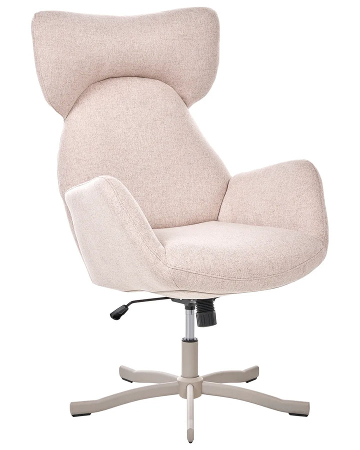 Beige office chair with a white background