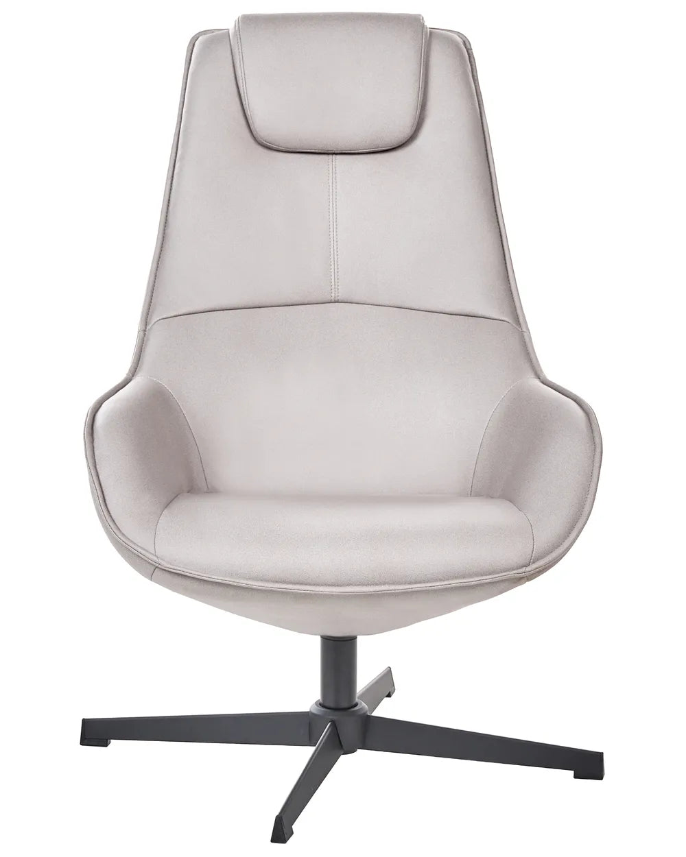 Swivel Armchair Fabric Light Grey Elliona