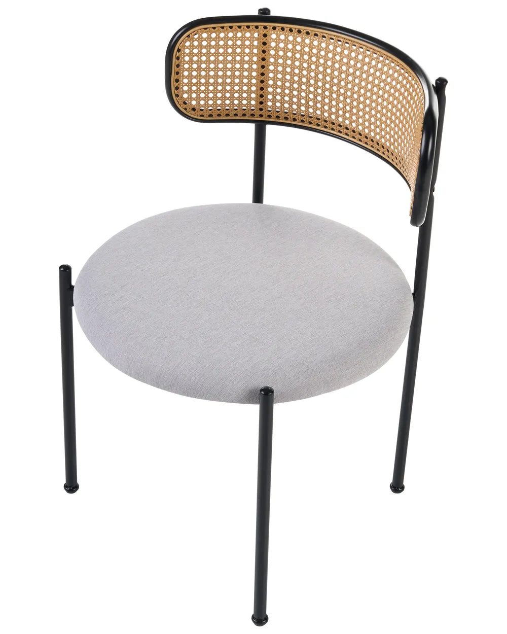 Set of 2 Dining Chairs Metal Black Isaura