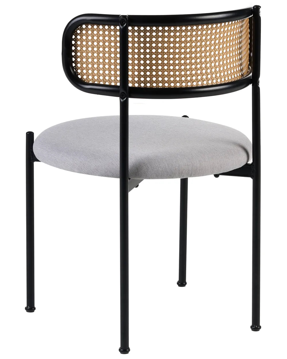 Set of 2 Dining Chairs Metal Black Isaura