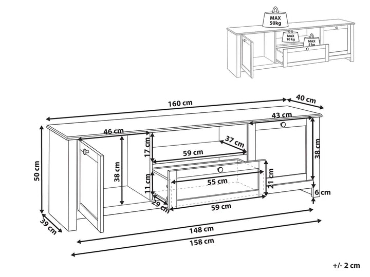 TV Stand White Nakash
