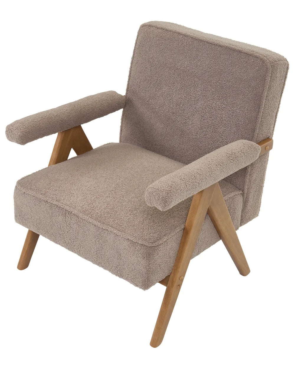 Armchair Boucle Taupe Elmina