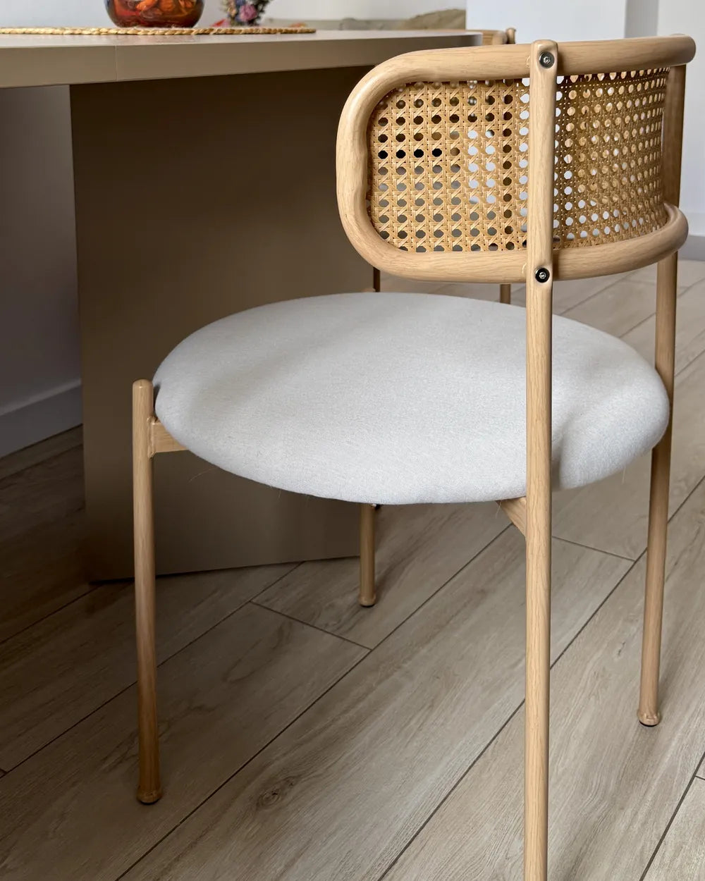 Set of 2 Dining Chairs Metal Light Beige Mikkel
