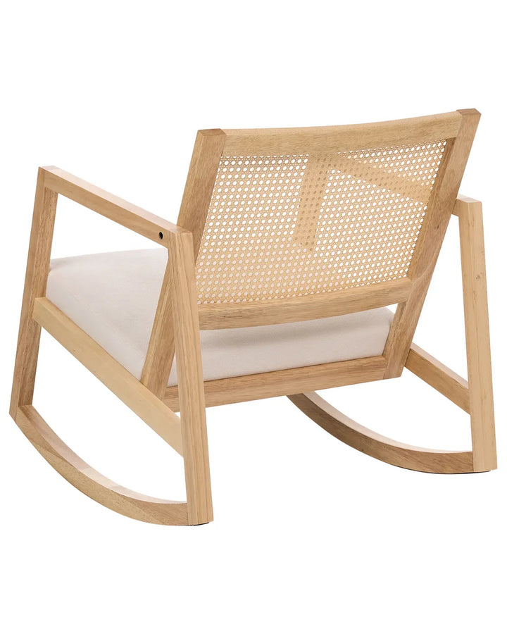 Modern rocking chair with wooden legs