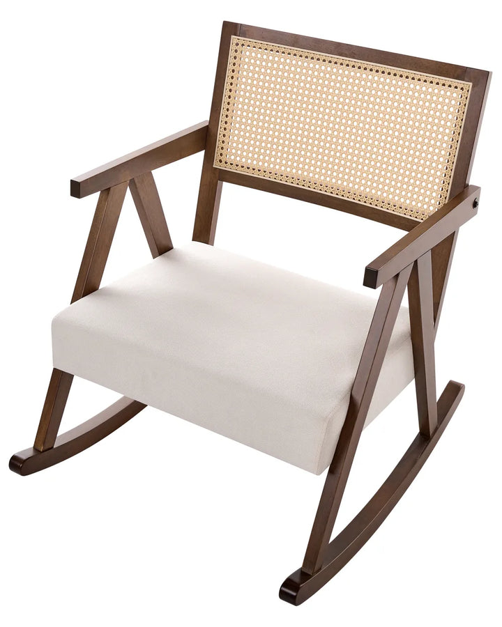 Rocking Chaie Wood Brown/ Light Beige Teralyn