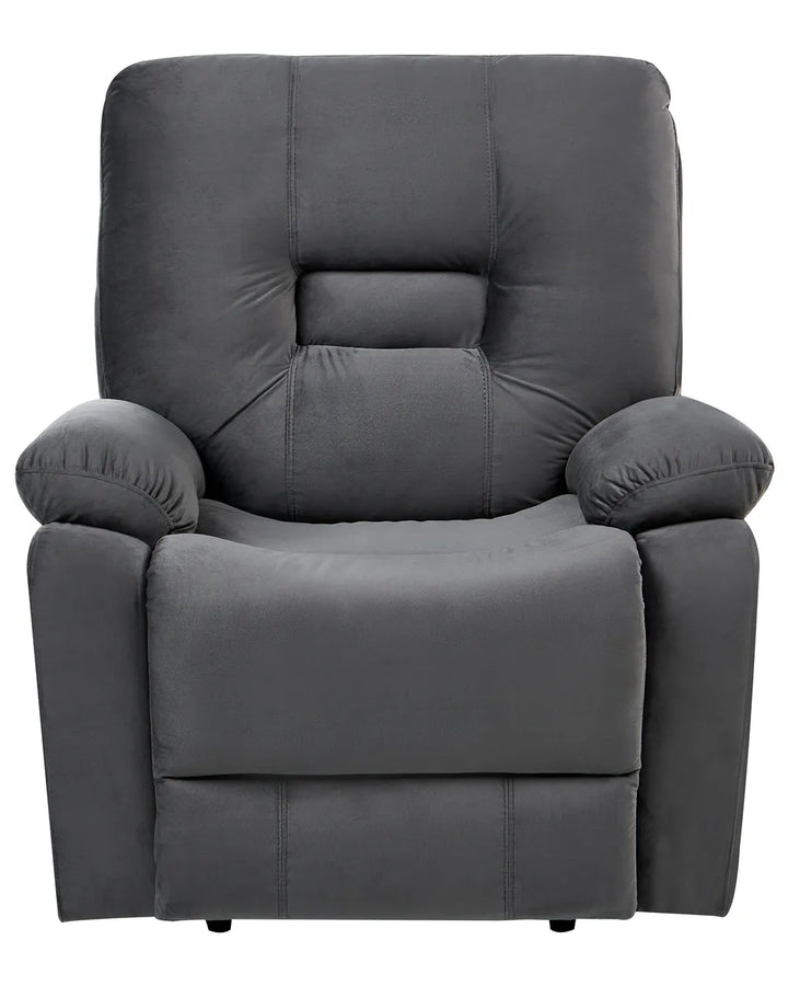 Electric Recliner Chair Velvet Dark Grey Caynemore