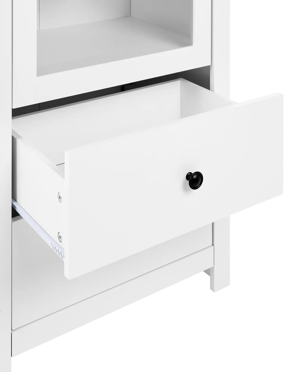 Glass Display Cabinet 60 cm White Nakash