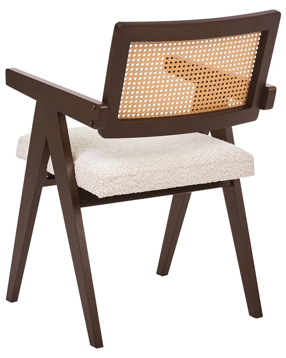 Set of 2 Dining Chairs Wood Dark Brown/ Light Beige Novak